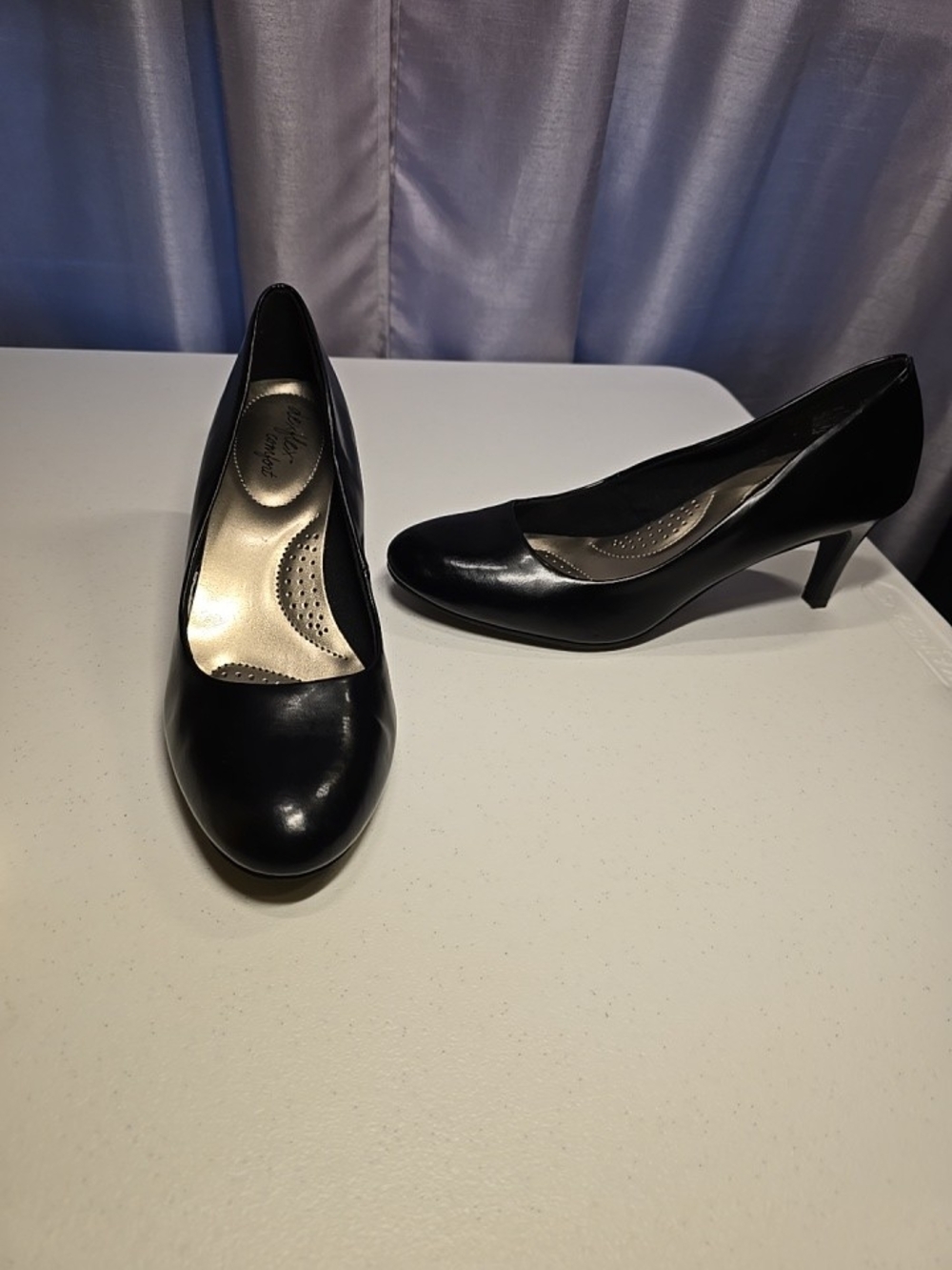 dexflex comfort Black Mid Heel Pump Women's Dress Shoe Size 10